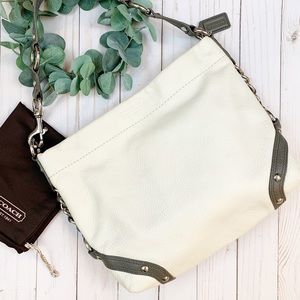 {Coach} Carly Pebbled Leather Hobo Shoulder Bag